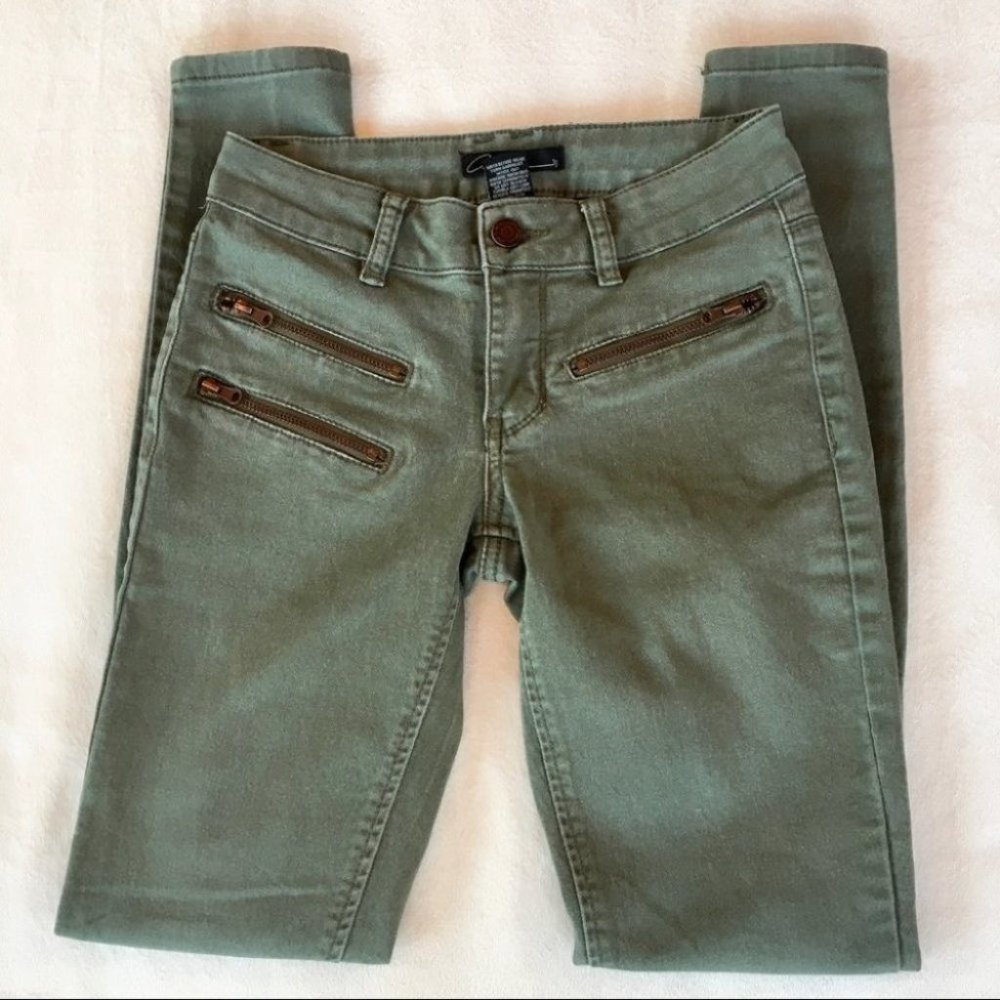 Cred NY Green Skinny Jeans Size 0